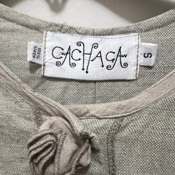 Cachaca Linen Blazer with Linen Rosette Buttons and Pockets - Size Small - Picture 5 of 12